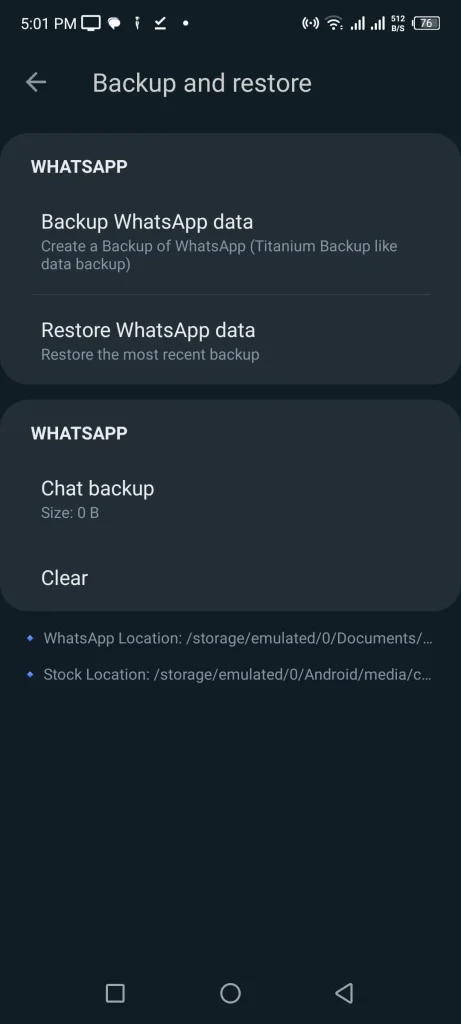 WhatsApp Plus Data Backup Procedure