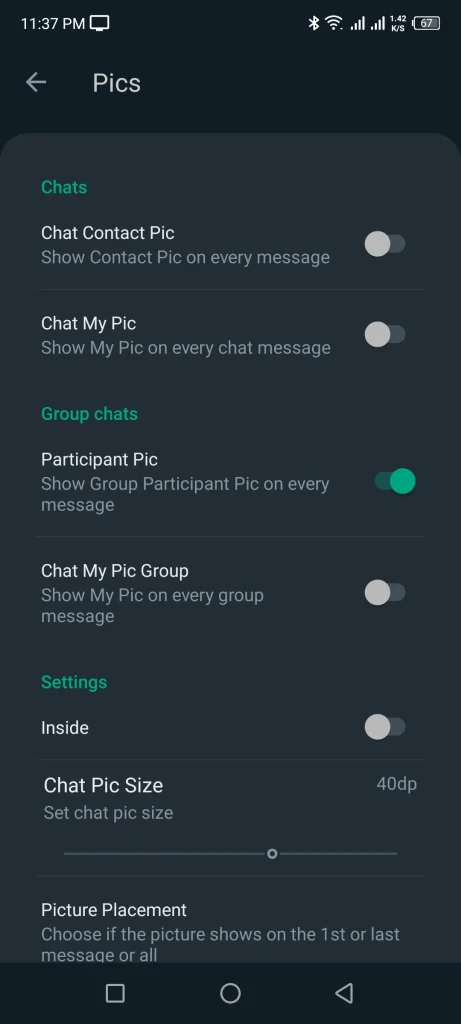 Chat Contact Pics