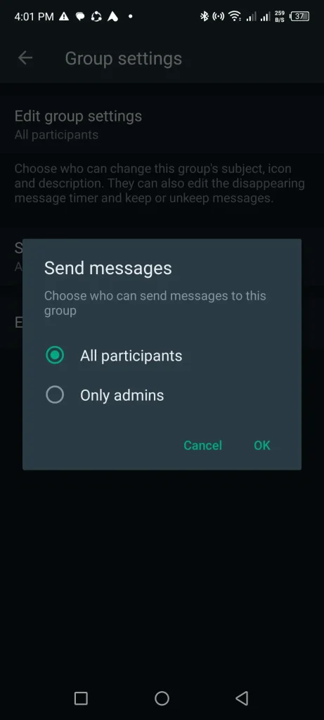 Group-Message-Permissions